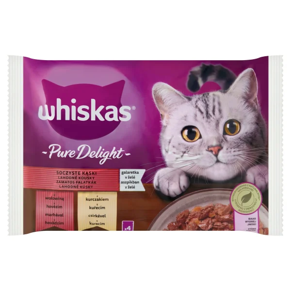 پوچ  بچه گربه ویسکاس طعم مرغ مدل Pure Delight (85 گرم)